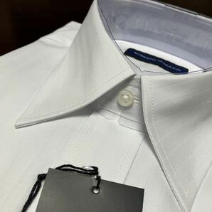 ROBERTOMARAZZI イージーケア 白織柄ワイシャツ レギュラーカラー L(40-82)  の画像2
