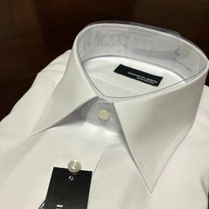 ICONO CLASM　白無地　形態安定ワイシャツ　M(39-82)　レギュラーカラー　