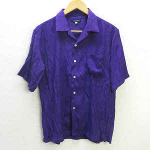 G■アーバンリサーチ/URBAN RESEARCH オープンカラー 半袖シャツ【38】紫/men's/96【中古】■