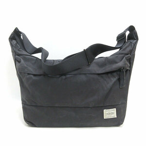 Q■ポーターガール/PORTER GIRL ムース MOUSSEショルダーバッグBAG■黒/男女兼用/67【中古】