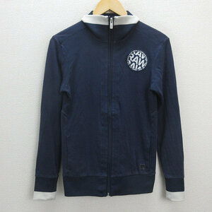 G■ジースター ロウ/G-STAR RAW スウェットジャケット/フルジップ【S】紺/men's/38【中古】■