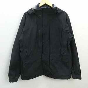 Q■バートン/AK BURTON GORE-TEX ゴアテックス スノボジャケット■黒【メンズM】スキーMENS/52【中古】