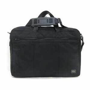 Q■ポーター/PORTER テンションTENSION 2WAYブリーフケース/ショルダーバッグBAG■黒/26【中古】