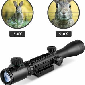 ライフルスコープ 照準器 ドットサイト 3-9×40EG Mil-dot 可変倍率 アサルト スナイパー サバゲー ミリタリー 屋外 サバイバルゲームの画像4