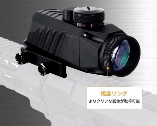 ドットサイト ライフル 赤/緑照明付き光学スコープ プリズムスコープ 3X30mm タクティカルサイト 20mmレール用の標準ウィーバーマウント