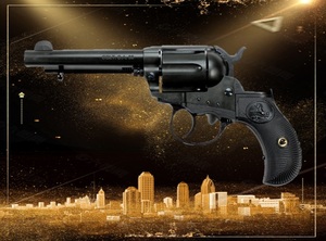 発火方式モデルガン コルト社製ダブルアクション リボルバー 「M1877」38口径 ブラック 装弾数6発 4.5インチ 重厚感 ヘビーウエイト 高級