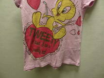 全国送料無料 UT ユニクロ UNIQLO LOONEY TUNES トウイ―ティー TWEETY 子供服キッズ女の子 ピンク色半袖Tシャツ 120_画像5