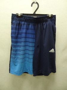 全国送料無料 アディダス adidas 子供服キッズ男＆女の子 前左右切替 サッカー等スポーツ ポリエステル88%ウレタン12% ショートパンツ 160