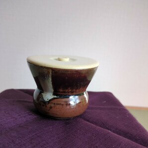 茶道具 茶入 高取焼鮟鱇茶入 鬼丸雪山作の画像1