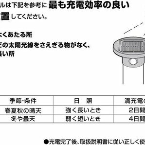 未使用 高儀 ハイブリッド式 ガーデンソーラー センサーライト GLT-160HB 800mm 倉庫保管品の画像7