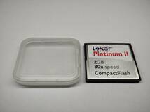 ケース付き　2GB　Lexar platinum2　CFカード　フォーマット済み　メモリーカード　コンパクトフラッシュカード_画像1