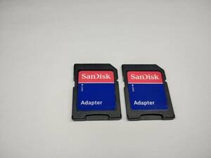 2枚セット　SanDisk　microSD→SD　変換アダプター　認識確認済み メモリーカード　マイクロSDカード　SDカード