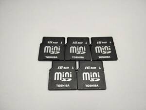 5枚セット　16MB　メガバイト　TOSHIBA　miniSDカード　メモリーカード ミニSDカード