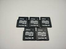 5枚セット　256MB　メガバイト　SanDisk　miniSDカード　メモリーカード　ミニSDカード_画像1
