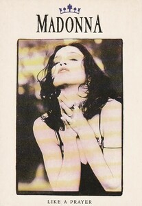 MADONNA　マドンナ　Like A Prayer　ポストカード (Printed In England)　HERB RITTS 1989