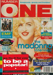 MADONNA　マドンナ　表紙雑誌 Number One (1990)　UK雑誌　：　プリンス　PRINCE　ピンナップ・ポスター