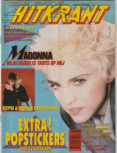 MADONNA　マドンナ　表紙雑誌 HITKRANT (1987年2月号）　オランダ雑誌　：　PRINCE　プリンス　A-HA　Pet Shop Boys　Nick Kamen