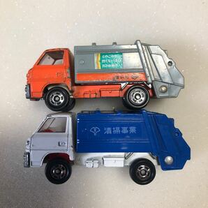 トミカ キャンター 収集車 2台セット 日本製 ジャンク品の画像5