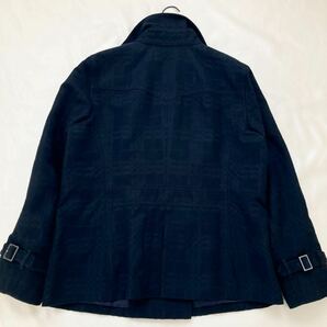 ★大きいサイズ★美品★バーバリー BURBERRY 15号/44-46/XL-3L 洗練シャドーチェック☆2wayスプリングコート ジャケット 通勤 フォーマルの画像9