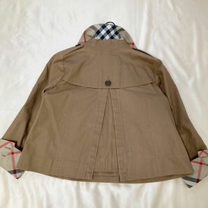 ★大きいサイズ★バーバリー★BURBERRY 44/13-15号/XL-3L 中綿キルティングライナー付☆メガチェックコンビAラインショートトレンチコートの画像9