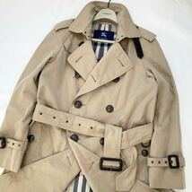 ★バーバリーロンドン★BURBERRY LONDON Mサイズ 馬革チンマスク☆メガチェックコンビギャバジントレンチコート ビジネス 通勤 旅行_画像2