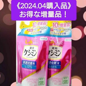 【お得な増量タイプ(^^)♪】《２袋》薬用ケシミン　化粧水　しっとり　つめかえ用（140+14mL）医薬部外品　小林製薬