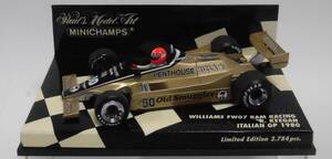 1/43 ウイリアムズ FW07 #50 ルパート キーガン ペントハウス RAM リズラ+ レーシング 1980 イタリアGP 絶版品 送料込