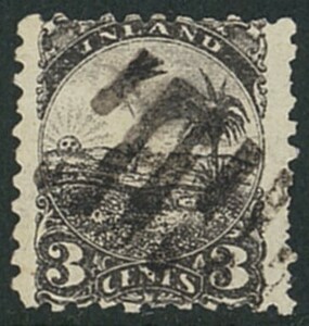 外国切手　リベリア　使用済み　1881年紋章　3ｃ　１種