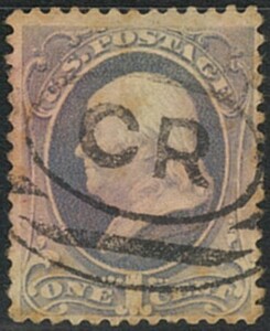  foreign stamp America used .1870-71 year Frank Lynn 1c