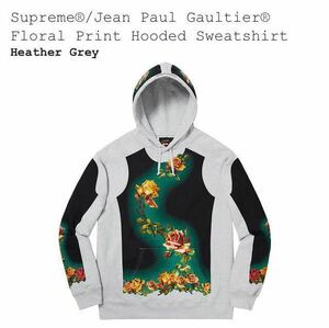 Supreme Jean Paul Gaultier Floral Print Hooded Sweatshirt M Heather Grey 19SS 新品 正規品 ゴルチエ シュプリーム グレー