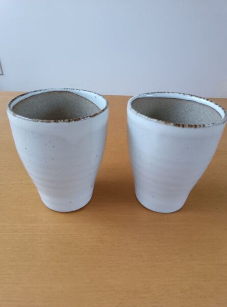 陶器 ビア呑み カップ2個