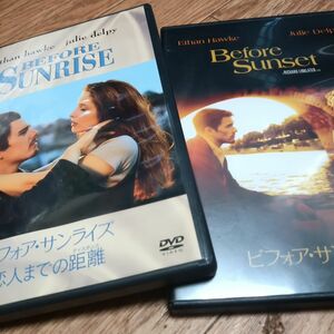 「ビフォアサンライズ 恋人までの距離」「ビフォア・サンセット」2作品映画（前編と9年後後編）　DVD 日本語吹き替えあります！