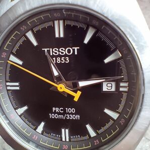 稼働良品 ティソ ヴィンテージ「TISSOT PRC100」（新品電池交換+透明時計スタンド）