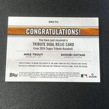 最新 150枚限定 2024 Topps Tribute 大谷翔平＆トラウト 実使用ジャージーカード トリビュート MLBジャージーサイン等各種メモラビリア_画像5