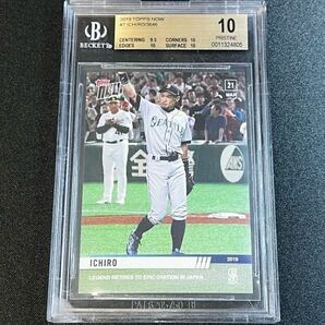 BGS10 PRISTINE 2019 Topps Now イチロー 2019年3月21日 東京ドーム引退試合 No.7 限定オーダーカード ベケット鑑定済カード の画像1