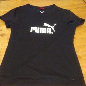 プーマ PUMA Tシャツ 半袖　レディース 黒 ロゴ