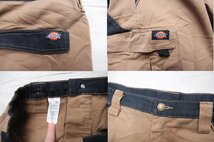 90s 00s VINTAGE ヴィンテージ USED 古着 Dickies Work Cargo Pants ディッキーズ ワークカーゴパンツ Beige Black W34 切り替えデザイン_画像3