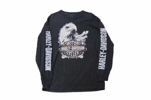 90s 00s VINTAGE ヴィンテージ USED 古着 Harley Davidson ハーレーダビッドソン L/S Print Tee 長袖プリントTシャツ モーターサイクル L黒