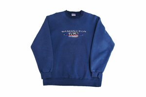 80s 90s VINTAGE ヴィンテージ USED 古着 Oneita オニータ L/S Embroidery Sweat Shirts スウェットシャツ Washingtion Navy L ワシントン