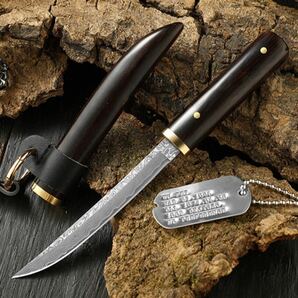 脇差武士直刀 和風ナイフコレクション日本刀型 短刀 シースナイフ バトニング フルタング キャンプ ブッシュクラフトの画像1