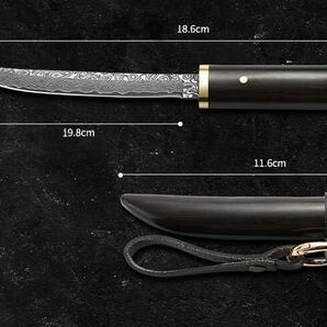 脇差武士直刀 和風ナイフコレクション日本刀型 短刀 シースナイフ バトニング フルタング キャンプ ブッシュクラフトの画像7