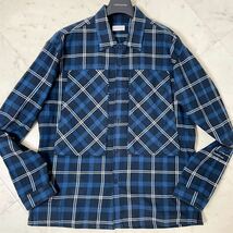 美品/XL(3)★ MONCLER × FRAGMENT モンクレール フラグメント 『CAMICIA/カミーチェ』 チェック シャツ ジーニアス 藤原ヒロシ ネイビー_画像2