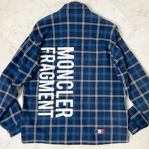 美品/XL(3)★ MONCLER × FRAGMENT モンクレール フラグメント 『CAMICIA/カミーチェ』 チェック シャツ ジーニアス 藤原ヒロシ ネイビー_画像1