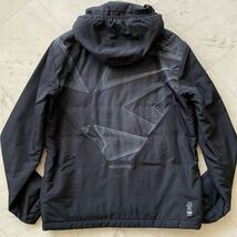 美品/L相当★ EMPORIO ARMANI エンポリオ アルマーニ VENTUS7 中綿 ジップ パーカー ジャケット ブルゾン 撥水加工 WIND PROOF ブラック 黒_画像3