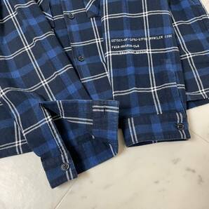 美品/XL(3)★ MONCLER × FRAGMENT モンクレール フラグメント 『CAMICIA/カミーチェ』 チェック シャツ ジーニアス 藤原ヒロシ ネイビーの画像6