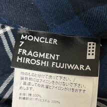 美品/XL(3)★ MONCLER × FRAGMENT モンクレール フラグメント 『CAMICIA/カミーチェ』 チェック シャツ ジーニアス 藤原ヒロシ ネイビー_画像8