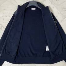 未使用級☆ MONCLER モンクレール MAGLIONE TRICOT CARDIGAN ドライバーズニット ハイブリッド ジャケット ブルゾン M レザータグ ネイビー_画像8