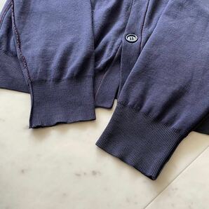 Dior HOMME ディオール オム ニット カーディガン ジャケット ブルゾン Mサイズ ウール100% イタリア製 春秋 高級感◎ ネイビー 紺 メンズの画像7