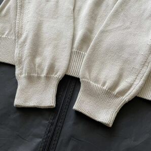 新品タグ付き/L相当☆ MONCLER モンクレール GIROCOLLO TRICOT クルーネック コットンニット セーター 春 薄手 イタリア製 ベージュ メンズの画像6