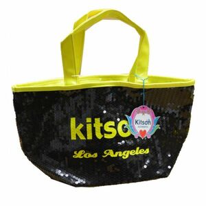 Kitson Kitson Kitson Call Bag Los Angeles Sequin Tote Black/Yellow